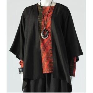 Kaliyana Linen Blend Short Kimono Jacket Large